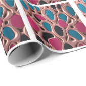 Moderne 3D abstrakte Flüssigkeitsformen Geschenkve Geschenkpapier (Rolleneckpunkt)