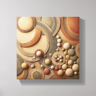 Moderne 3D-abstrakte geometrische Kunst - Konzentr Leinwanddruck