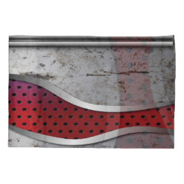 Moderne 3D-Abstrakte Minimalistische, rote/graue M Kissenbezug