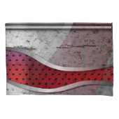 Moderne 3D-Abstrakte Minimalistische, rote/graue M Kissenbezug (Vorderseite)