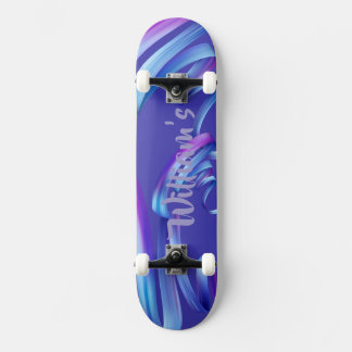 Moderne 3D blaue und violette Flüssig-Band Skateboard