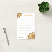 Moderne 3D-Blush-Orange-Floral-Mandala-Doodle Post-it Klebezettel (Büro)