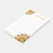 Moderne 3D-Blush-Orange-Floral-Mandala-Doodle Post-it Klebezettel (angewinkelt)