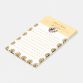 Moderne 3D-Blush-Orangen-Blumen-Mandala-Doodle-Fot Post-it Klebezettel (angewinkelt)
