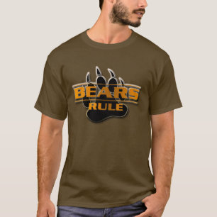 Moderne 3D-Effekt Design Bears Regel Bärenpfeife T-Shirt