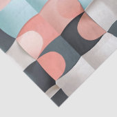 Moderne 3D-gekrümmte geometrische Illusionsmuster Seidenpapier (Detail)