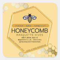 Moderne 3D-Gelbe Hexagon-Stilisierte Bienenwabe
