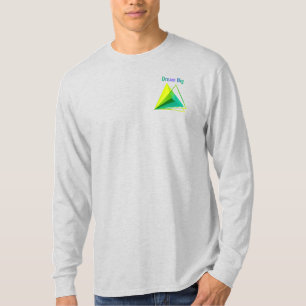 Moderne 3D Geometrie Dream Big Ärmel T-Shirt