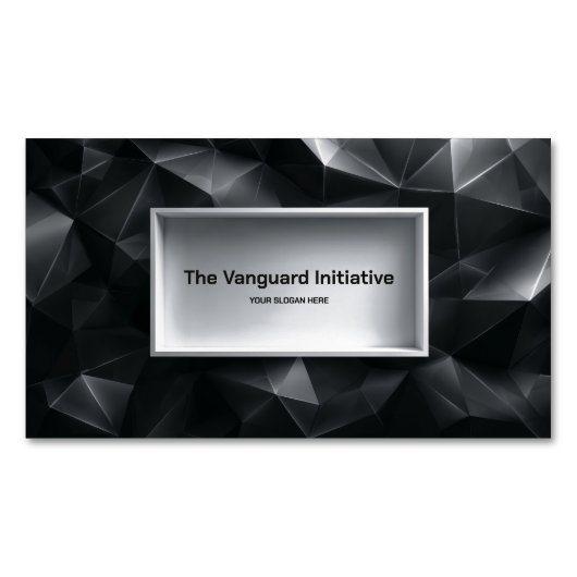 Moderne 3D-Geometrie mit geringer Pollänge Magnetische Visitenkarte (Vorderseite)