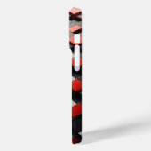 Moderne 3D-Geometrische Blockhülle Rot, Schwarz & Case-Mate iPhone Hülle (Rückseite / Links)