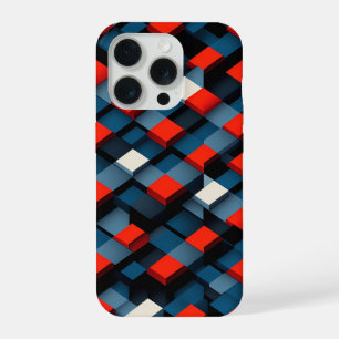 Moderne 3D-geometrische Cube-Handyhülle Abstrakte  iPhone 15 Pro Hülle