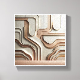 Moderne 3D-geometrische Pfade Abstract - Luxus-Cre Leinwanddruck