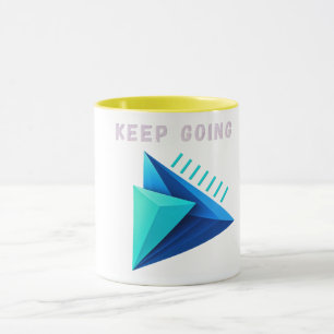 Moderne 3D-geometrische Tasse 'Weiter machen' in Z