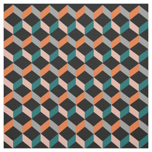 Moderne 3D-optische Illusion Gemustert Stoff (Muster)