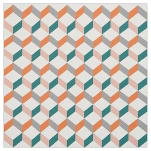 Moderne 3D-optische Illusion Gemustert Stoff