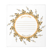 Moderne 3D-Rosé-Orange-Blumen-Mandala-Doodle Notizblock (Vorderseite)