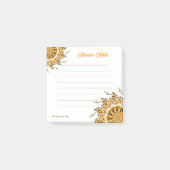 Moderne 3D-Rosé-Orange-Floral-Mandala-Doodle  Post-it Klebezettel (Vorderseite)