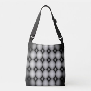 Moderne 3D-Schwarz-Grau-Geometrie-Kugel-PattTote Tragetaschen Mit Langen Trägern