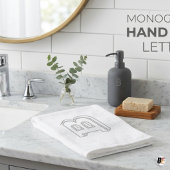Moderne 3D-Umriss-Monogramm-Buchstabe Handtuch