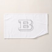 Moderne 3D-Umriss-Monogramm-Buchstabe Handtuch (Handtuch)