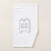 Moderne 3D-Umriss-Monogramm-Buchstabe Handtuch (Handtuch)