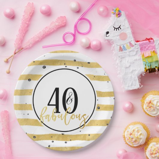 Moderne 40 und fabelhafter 40. pappteller (Party)