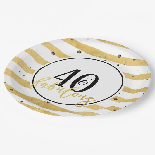 Moderne 40 und fabelhafter 40. pappteller (Schrägansicht)