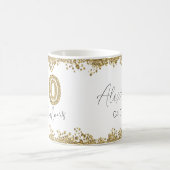 Moderne 40 und prächtige Gold Gitter Personalisier Kaffeetasse (Mittel)
