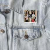 Moderne 4 Benutzerdefinierte Abschlussfoto-Collage Button (Beispiel)