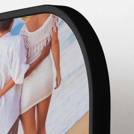 Moderne 4-Bild-Collage Skriptname - benutzerdefini Pickleball Schläger (Linke Seite)