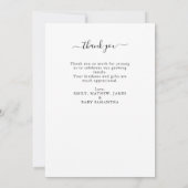 Moderne 4 Foto Babydusche Danke (Rückseite)