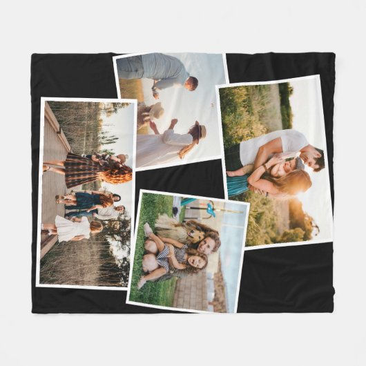 Moderne 4-Foto-Bilderkollektion Fleecedecke (Vorderseite (Horizontal))