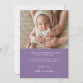 Moderne 4 Foto Collage Birth Announccard Einladung (Rückseite)