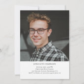 Moderne 4 Foto Collage Eleganter Script-Abschluss Einladung (Rückseite)