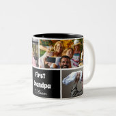 Moderne 4-Foto-Collage Erster Opa Tasse (VorderseiteRechts)