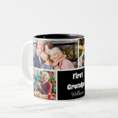 Moderne 4-Foto-Collage Erster Opa Tasse (Vorderseite Links)