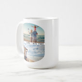 Moderne 4-Foto Collage | Familienurlaub Kaffeetasse (Vorderseite Links)