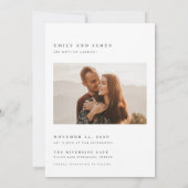 Moderne 4-Foto-Collage-Hochzeit Save The Date (Rückseite)