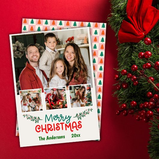 Moderne 4-Foto Collage niedliche Weihnachten