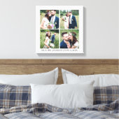 Moderne 4 Foto Collage Wedding Leinwanddruck (Insitu (Schlafzimmer))
