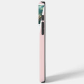 Moderne 4-Foto-Gitterkollektion Name auf rot-rosa Case-Mate iPhone Hülle (Rückseite / Links)