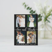 Moderne 4-Foto-Hochzeitsszene Liebe und Dankeschön Postkarte (Stehend Vorderseite)