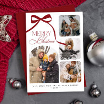 Moderne 4-Foto Kollektion Frohe Weihnachten