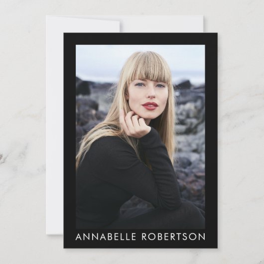 Moderne 4-Foto-Modell-Comp-Karte Einladung (Vorderseite)