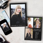 Moderne 4-Foto-Modell-Comp-Karte Einladung