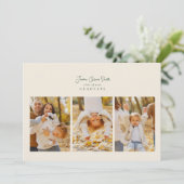 moderne 4-Foto-Script-Kalligraphie-Abschluss Ankündigung (Stehend Vorderseite)