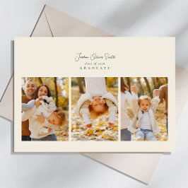 moderne 4-Foto-Script-Kalligraphie-Abschluss Ankündigung