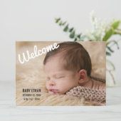 Moderne 4 Fotomaterial Herzlich willkommen Schwung Ankündigung (Stehend Vorderseite)