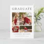 Moderne 4 Fotos Abschluss Ankündigung (Stehend Vorderseite)