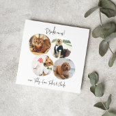 Moderne 4 Fotos Drinks auf der Hundekuh Serviette